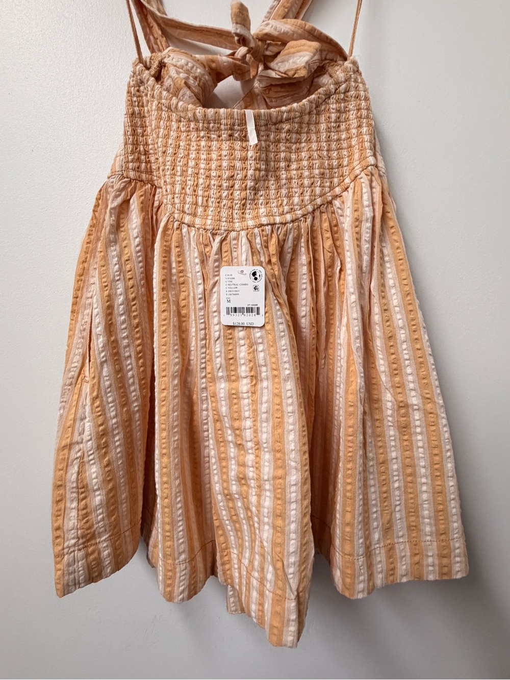 Free People Laurel Plaid Mini Dress in Neutral Combo - Picture 4 of 6